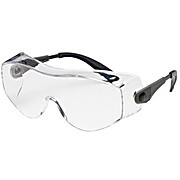 OverSite™: OTG Rimless Safety Glasses with Black / Gray Temple, Clear Lens and Anti-Fog / Anti-Scratch Coating