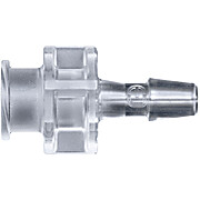 Cole-Parmer® Cleanroom Large-Bore Female Luer to Hose Barb Fittings, Straight Adapter, CrystalVu™