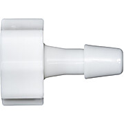 Cole-Parmer® Cleanroom Large-Bore Male Luer to Hose Barb Fittings, Straight Adapter, Medical Nylon
