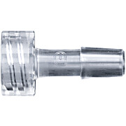 Cole-Parmer® Cleanroom Large-Bore Male Luer to Hose Barb Fittings, Straight Adapter, CrystalVu™