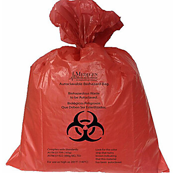 Dual Tested Autoclavable Biohazard Bags Polypropylene w/Indicator, Flat Seal, Coreless Roll