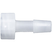 Cole-Parmer® Cleanroom Large-Bore Male Luer to Hose Barb Fittings, Straight Adapter, Natural Kynar®