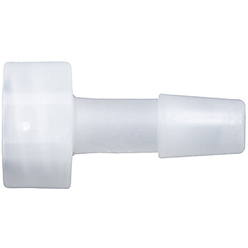 Cole-Parmer® Cleanroom Large-Bore Male Luer to Hose Barb Fittings, Straight Adapter, Natural Kynar®