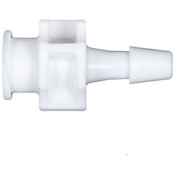 Cole-Parmer® Cleanroom Large-Bore Female Luer to Hose Barb Fittings, Straight Adapter, Medical Nylon