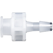 Cole-Parmer® Cleanroom Large-Bore Female Luer to Hose Barb Fittings, Straight Adapter, Natural Nylon