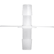 Cole-Parmer® Cleanroom Port Disk Hose Barb Fittings, Mini Dome, Natural Kynar® Flex