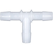 Cole-Parmer® Cleanroom Hose Barb Fitting, Tee Union, Natural Nylon