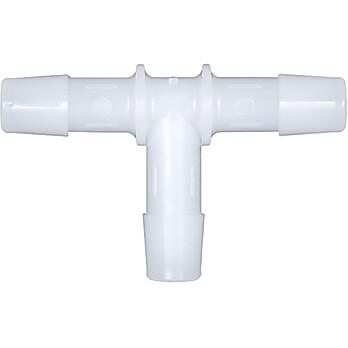Cole-Parmer® Cleanroom Hose Barb Fitting, Tee Union, Natural Nylon