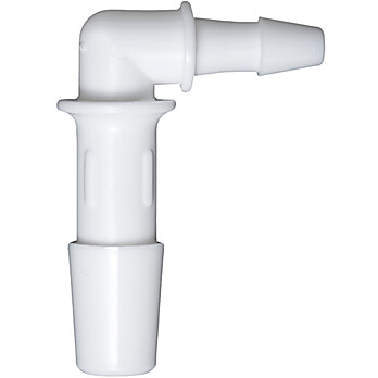 Cole-Parmer® Cleanroom Hose Barb Fittings, Reducing Elbow, Medical Nylon
