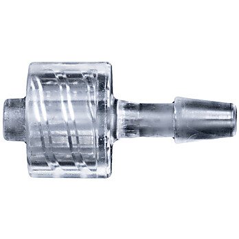 Cole-Parmer® Cleanroom Male Luer to Hose Barb Fittings, Straight Adapter, CrystalVu™