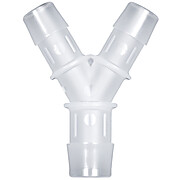 Cole-Parmer® Cleanroom Hose Barb Fittings, Y Reducer, Animal-Derivative-Free Polypropylene