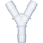 Cole-Parmer® Cleanroom Hose Barb Fittings, Y Union, Medical Nylon