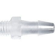 Cole-Parmer® Cleanroom 10-32 UNF to Hose Barb Fitting, Straight Adapter, Animal-Derivative-Free Polypropylene