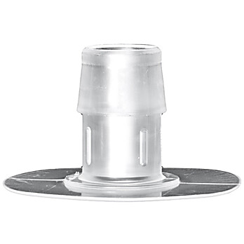 Cole-Parmer® Cleanroom Port Disk Female Luer Fitting, Flat Plate, Engage™ 8402