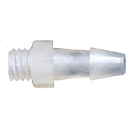 Cole-Parmer® Cleanroom 10-32 UNF to Hose Barb Fitting, Straight Adapter, Natural Kynar®