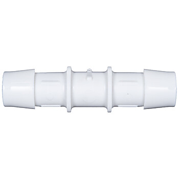 Cole-Parmer® Cleanroom Hose Barb Fitting, Straight Union, High-Density Polyethylene