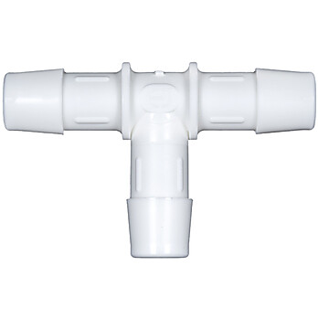 Cole-Parmer® Cleanroom Hose Barb Fittings, Tee Union, Medical Nylon