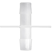 Cole-Parmer® Cleanroom Port Disk Hose Barb Fittings, Opposing Barb Ports, Natural Kynar® Flex