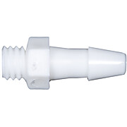Cole-Parmer® Cleanroom 10-32 UNF to Hose Barb Fittings, Straight Adapter, Medical Nylon
