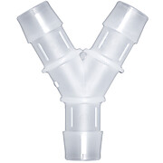 Cole-Parmer® Cleanroom Hose Barb Fittings, Y Union, Animal-Derivative-Free Polypropylene