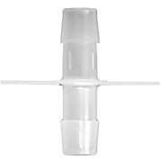 Cole-Parmer® Cleanroom Port Disk Hose Barb Fittings, Opposing Barb Ports, Polypropylene
