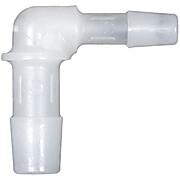 Cole-Parmer® Cleanroom Hose Barb Fittings, Reducing Elbow, Natural Kynar®