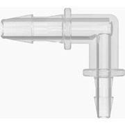 Cole-Parmer® Cleanroom Hose Barb Fittings, Reducing Elbow, Animal-Derivative-Free Polypropylene
