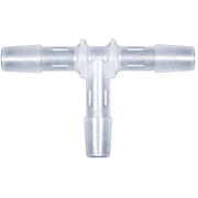 Cole-Parmer® Cleanroom Hose Barb Fittings, Tee Union, Animal-Derivative-Free Polypropylene