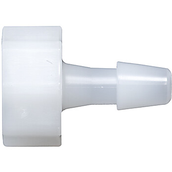 Cole-Parmer® Cleanroom Large-Bore Male Luer to Hose Barb Fittings, Straight Adapter, Natural Nylon