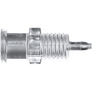 Cole-Parmer® Cleanroom Panel-Mount Female Luer to Hose Barb Fittings, Straight Adapter, CrystalVu™