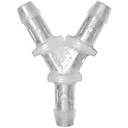 Cole-Parmer® Cleanroom Hose Barb Fittings, Y Union, Natural Kynar®