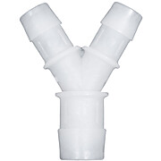 Cole-Parmer® Cleanroom Hose Barb Fittings, Y Reducer, Natural Kynar®