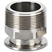 Cole-Parmer® Sanitary Clamp Fittings, Straight Threaded Adapter, 316 Stainless Steel