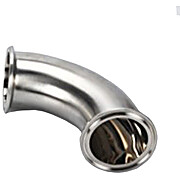 Cole-Parmer® Sanitary Clamp Fittings, 90° Elbow Union, 316 Stainless Steel