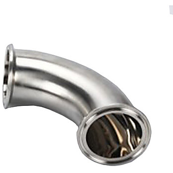 Cole-Parmer® Sanitary Clamp Fittings, 90° Elbow Union, 316 Stainless Steel