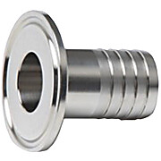 Cole-Parmer® Sanitary Clamp Fittings, Straight Hose Barb Adapter, 316 Stainless Steel