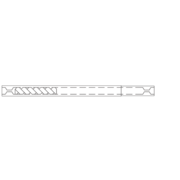 4.0mm ID Cyclo Double Taper Inlet Liner for PerkinElmer Auto SYS and Clarus GCs, equipped with split/splitless inlets