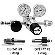 Dual-Stage Ultra-High Purity Stainless Steel Gas Regulators with International Fittings