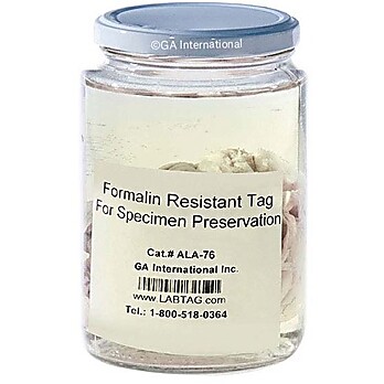 Adhesive-Free Formalin Resistant Tags for Thermal-Transfer Printers