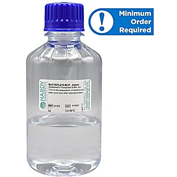 Butterfield's Phosphate Buffer, 225ml Fill, Narrow Mouth Polycarbonate Bottle 