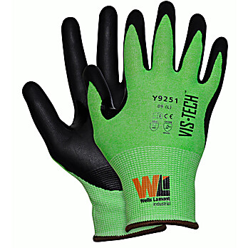 Vis-Tech Cut Resistant Microfoam Nitrile Palm Coat Gloves Y9251