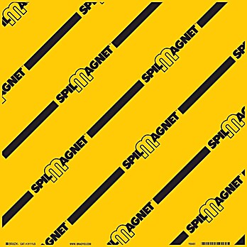 Spill Magnet Drain Cover: Vinyl, Black on Yellow, 24" x 24"