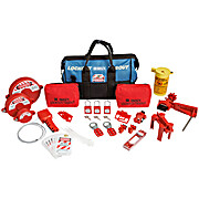 Electrical and Valve Lockout Tagout Kit with Nylon Safety Padlocks in Duffel Bag