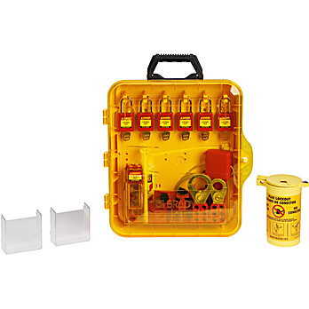 Electrical Lockout Station with Keyed Different Nylon Safety Lockout Padlocks