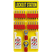 24-Lock Board with Keyed Different Nylon Safety Lockout Padlocks