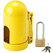 Snap Cap Gas Cylinder Lockout, 6.5"x 3-1/8" x 11 UN, High Pressure Fine Thread