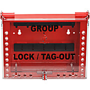 26 Lock Wall Mounted Group Lockout Tagout Box, Empty Red