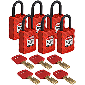 SafeKey Compact Nylon Lockout Padlocks