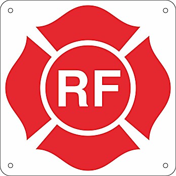 FL TRUSS MARKING ALUM "RF" Sign