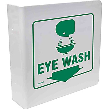 L Eye Wash Sign, 8" H x 8" W, Acrylic